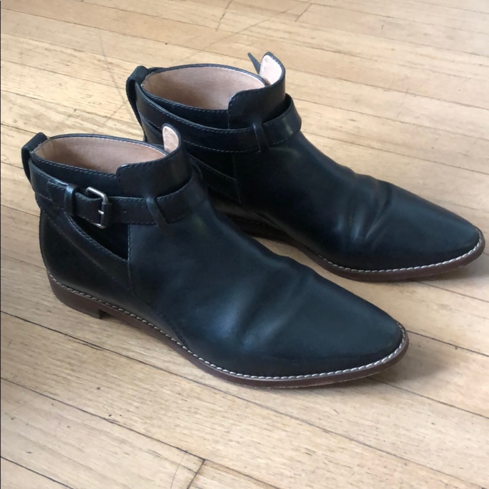 Madewell Black Ankle Buckle boots- size 8